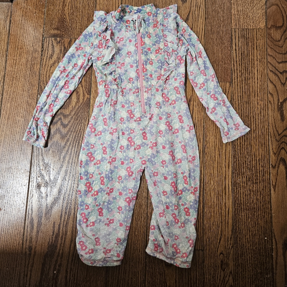 Boden Mini Girls Bodysuit One Piece Swimsuit Rashgaurd Surf Swim 4Y-5Y 4T 5T